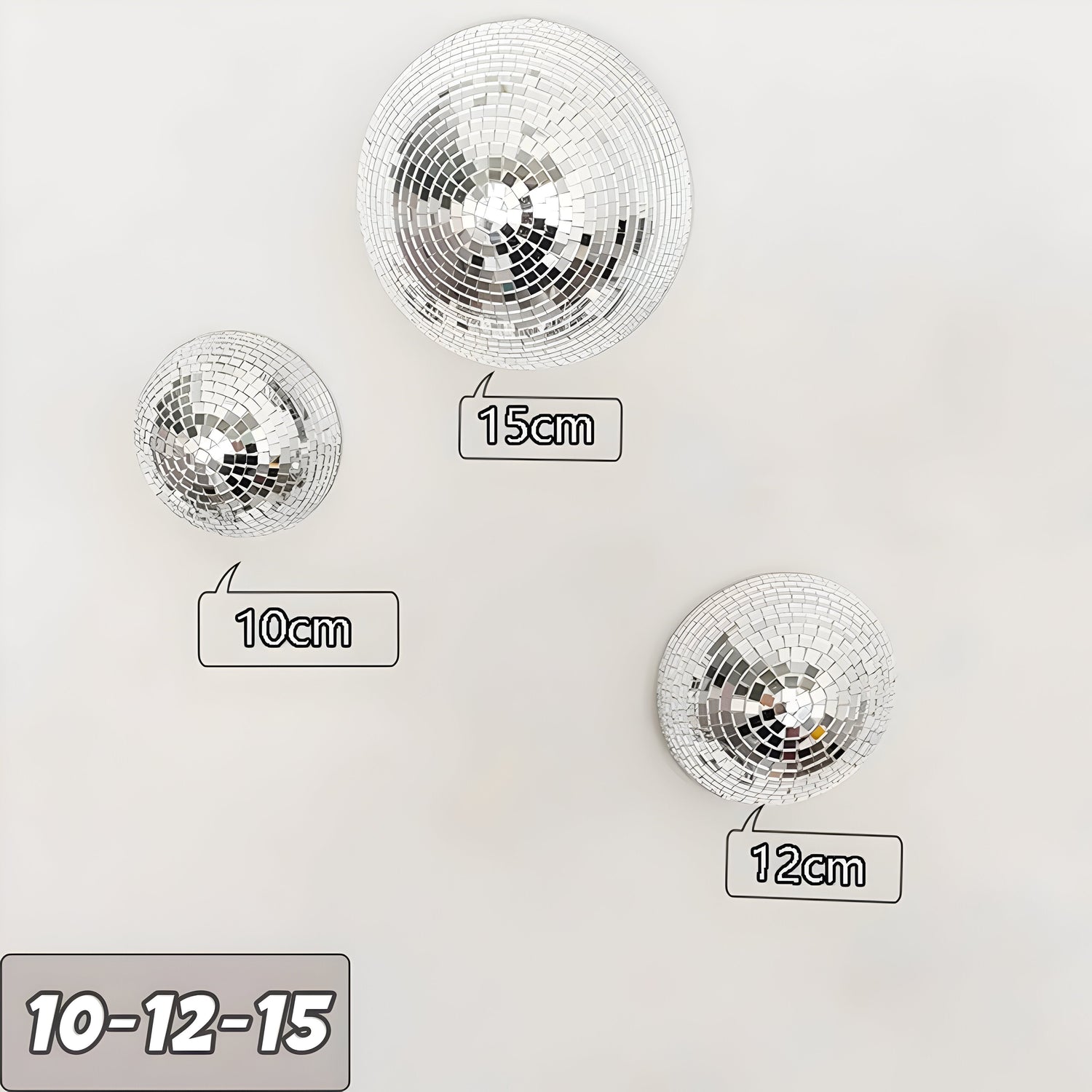 GlimmerArc Discokula – Metallisk Väggdiskokula