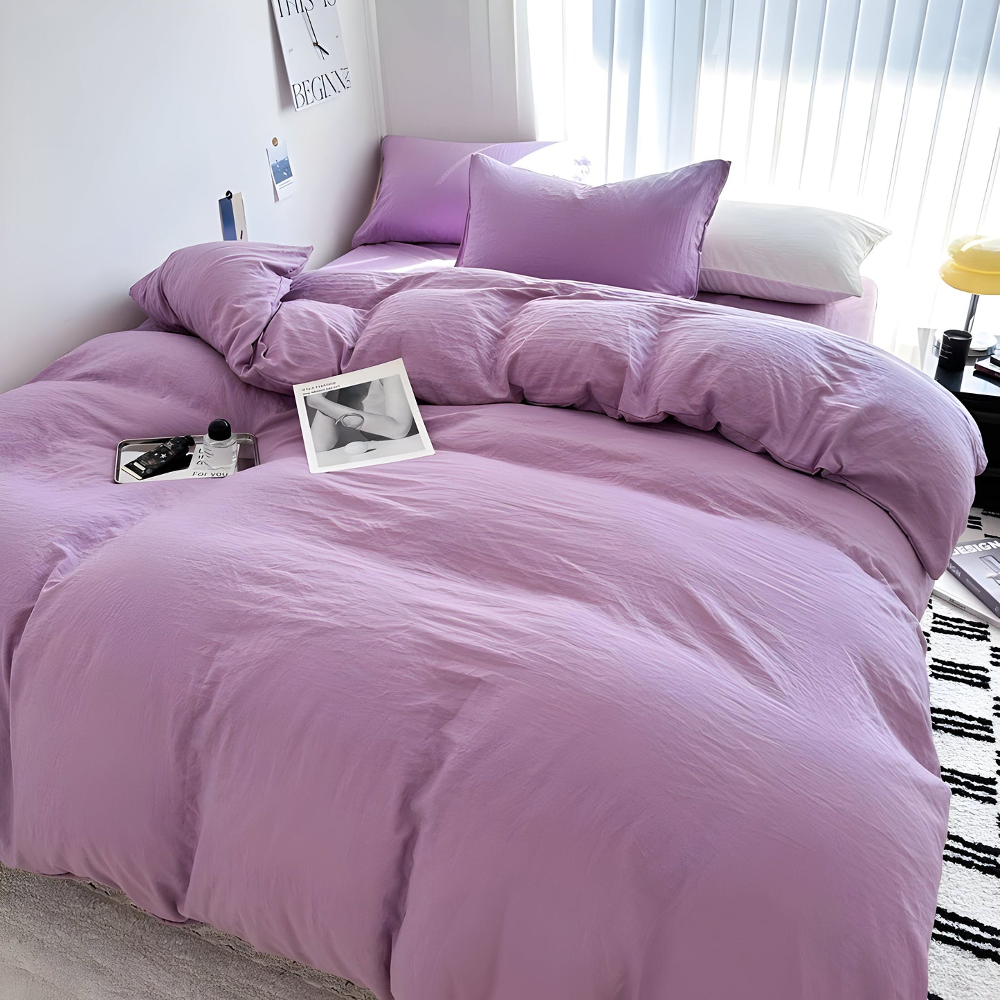 CloudHaven - Enfärgad bomull sängkläder set