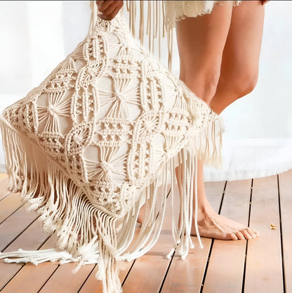 LushWeave Cover - Handgjord bohemisk kuddfodral