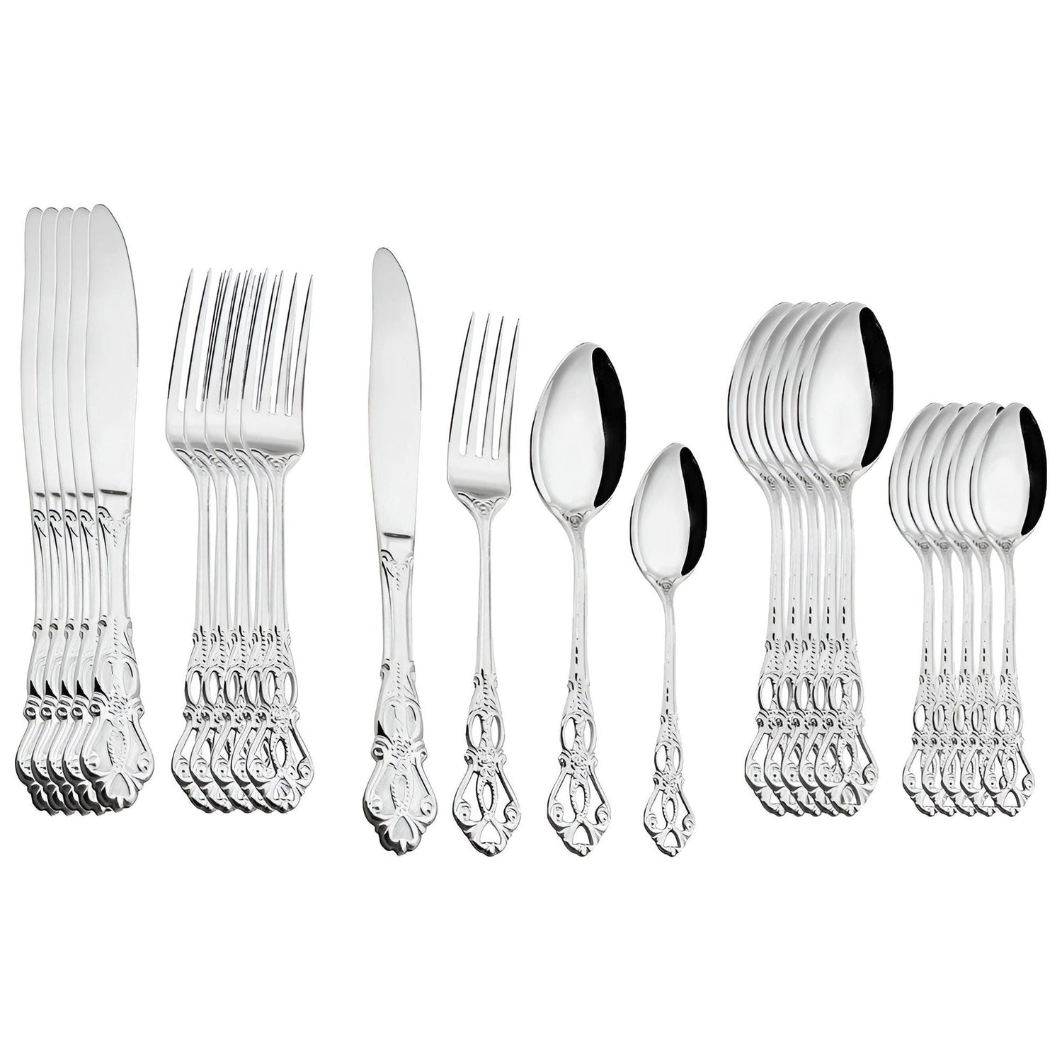 LuxeDining Bestick Set - Rostfritt Stål Diskmaskinssäkert Bestick Set