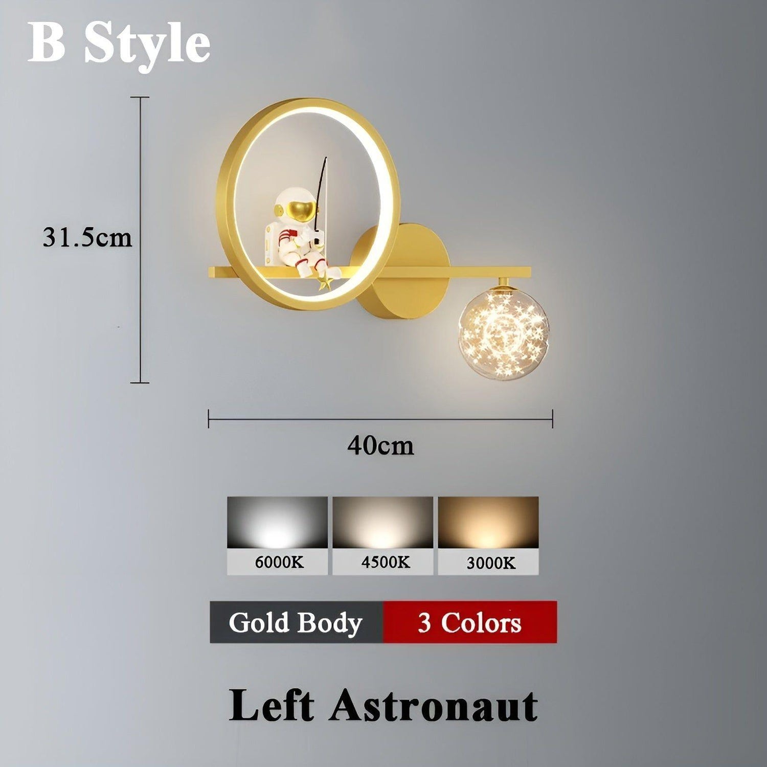 AstroGlow Lampa - Modern Barn Stjärnhimmel Projektor LED Vägglampa