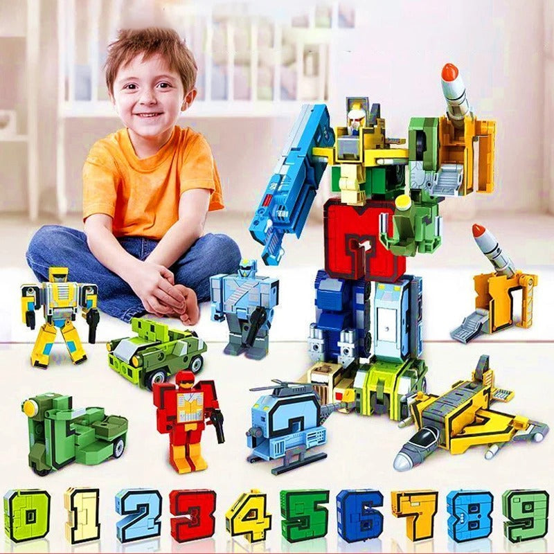 Byggnadsactionfigur med siffror