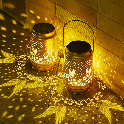 GlowWing Haven - Solar-Hummingbird-Garden Lantern