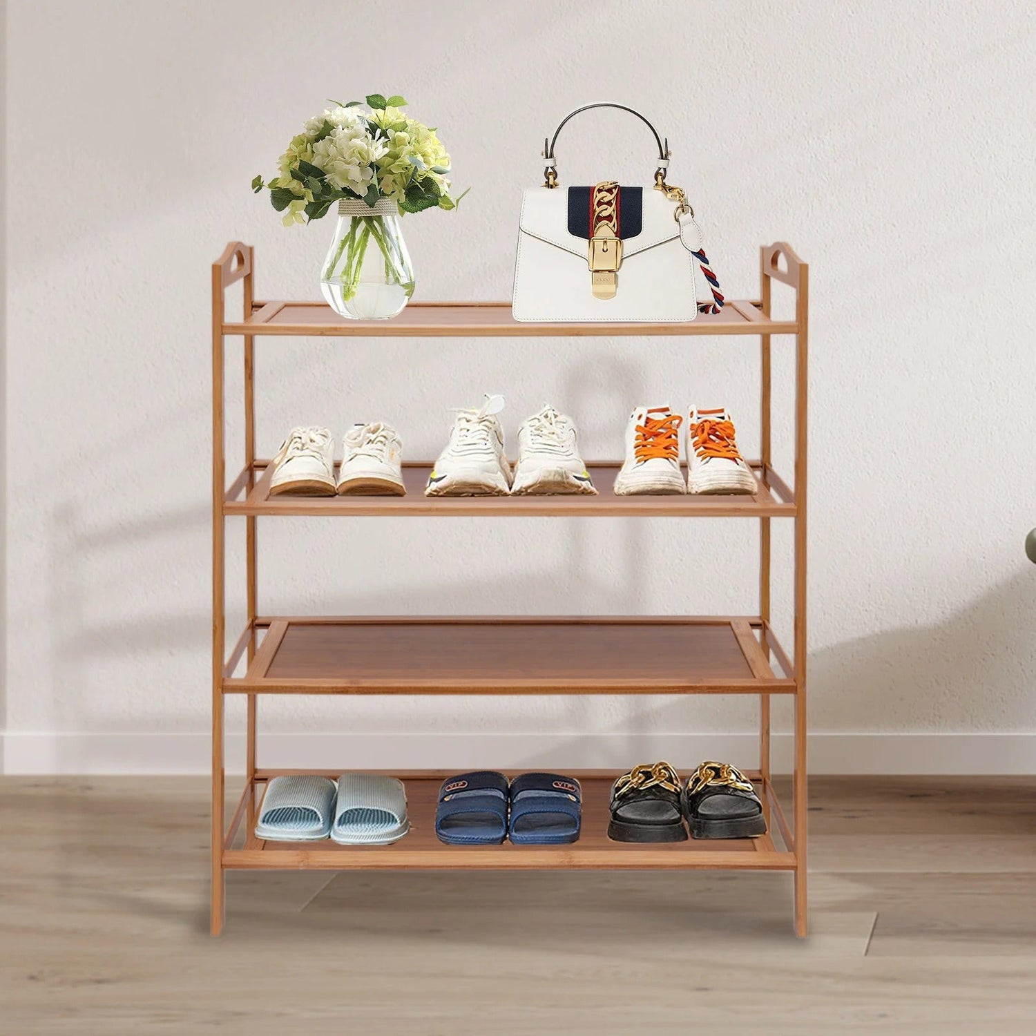 TidySole Rack – 4-tiers trä hylla