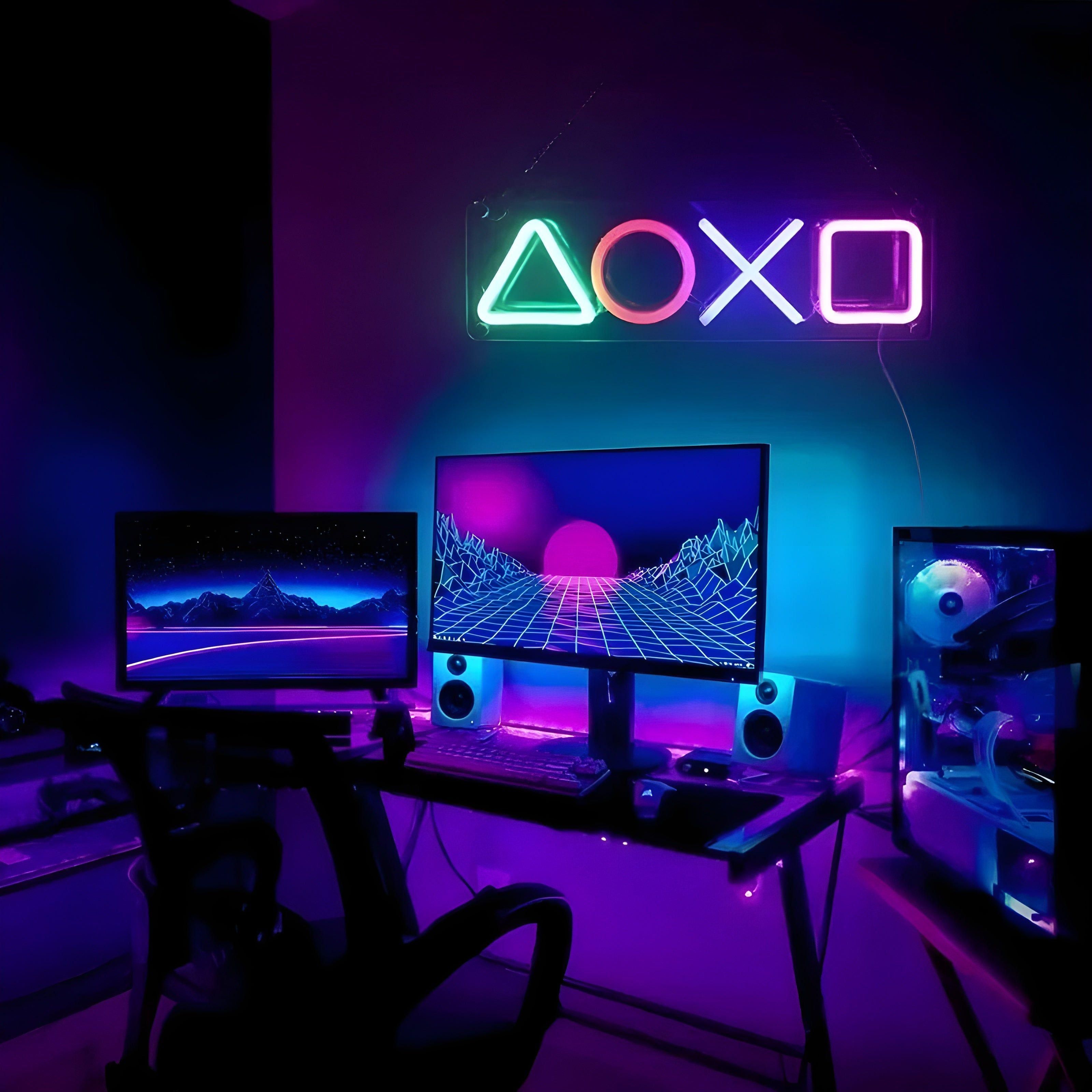 NeonGamer Lampa - Dekorativ USB-driven LED neon väggskylt