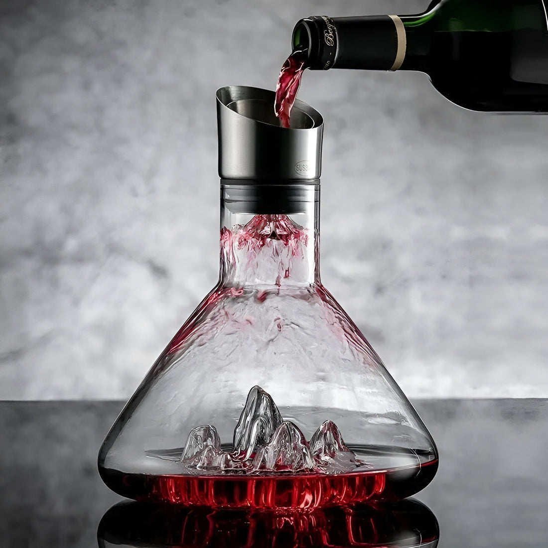 Kristallwhisky-vinkaraff – Handgjord och blyfri | 1500 ml karaff för bar och hem