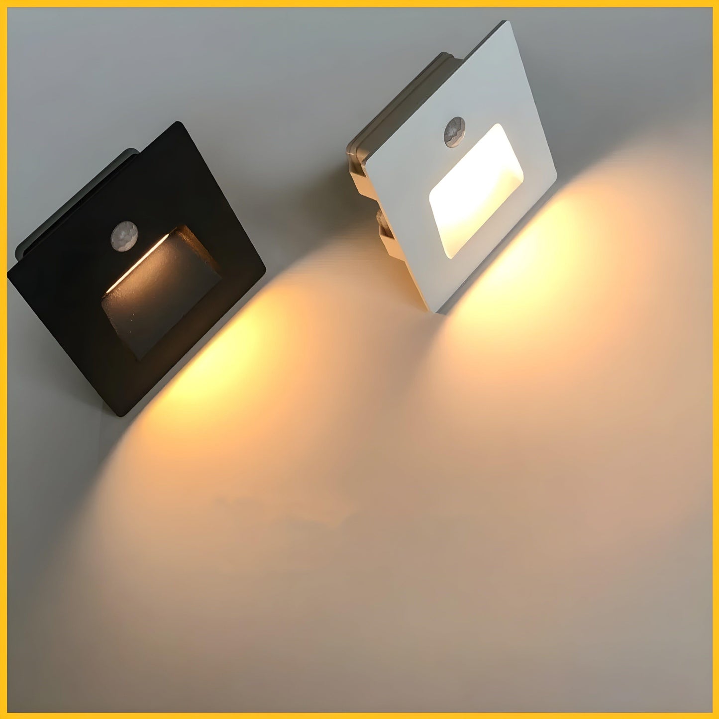 LED-utomhusvägglampa med rörelsesensor – Vattentät nattlampa för trädgård och terrass