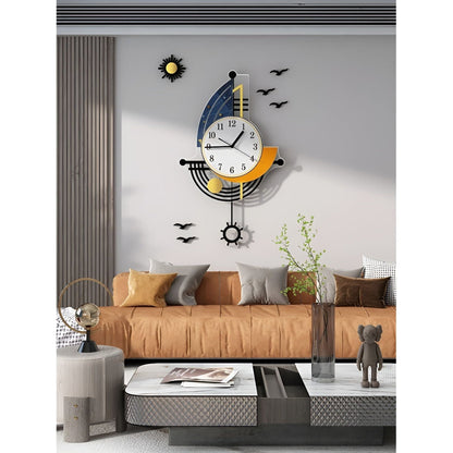 SailTime Väggklocka - Dekorativ Väggdekorklocka i Segelbåtsdesign