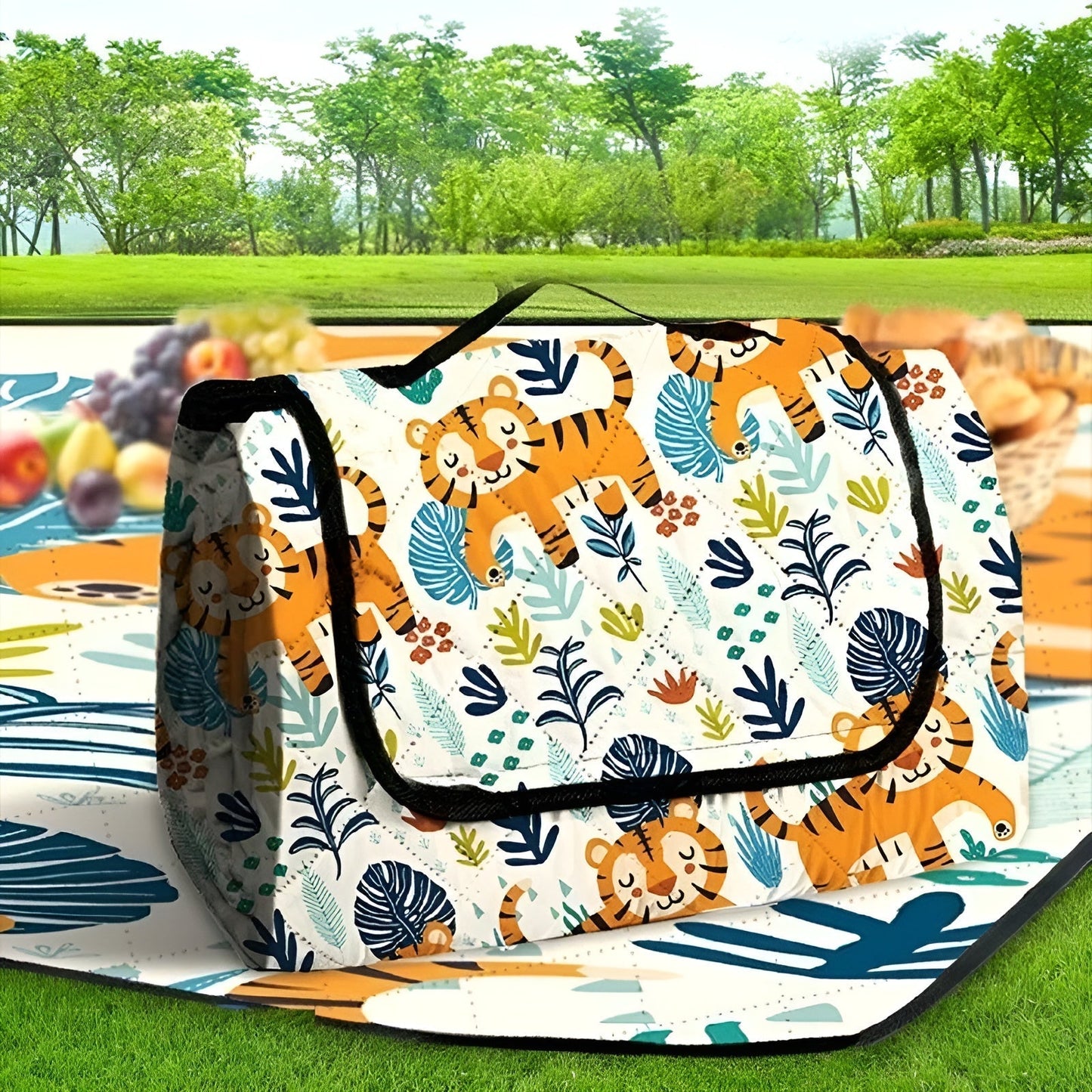 Carvallo Baby-lekmatta Wanderlino | Polstret & Vattentät | För Utomhus & Hemma | Inkl. Bärväska