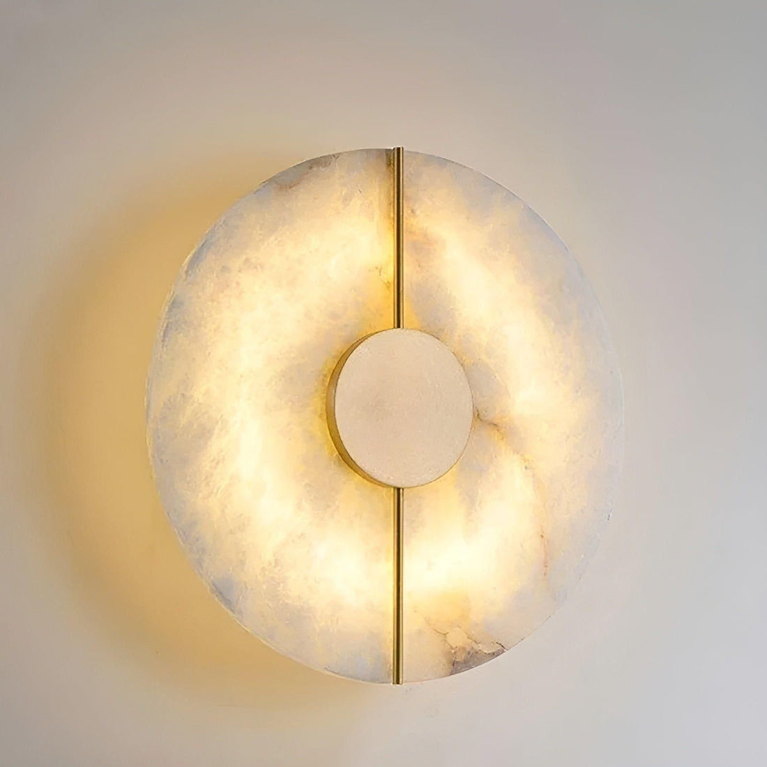LED-vägglampa i marmor design – Varmvitt ljus för mysigt vardagsrum och sovrum