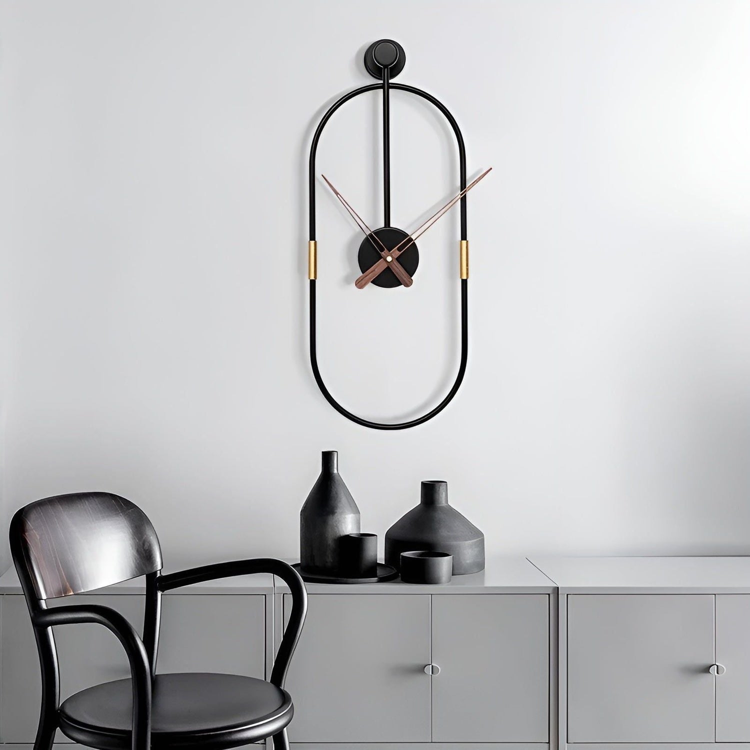 IronArt Klocka - Minimalistisk Konstväggklocka i Metall