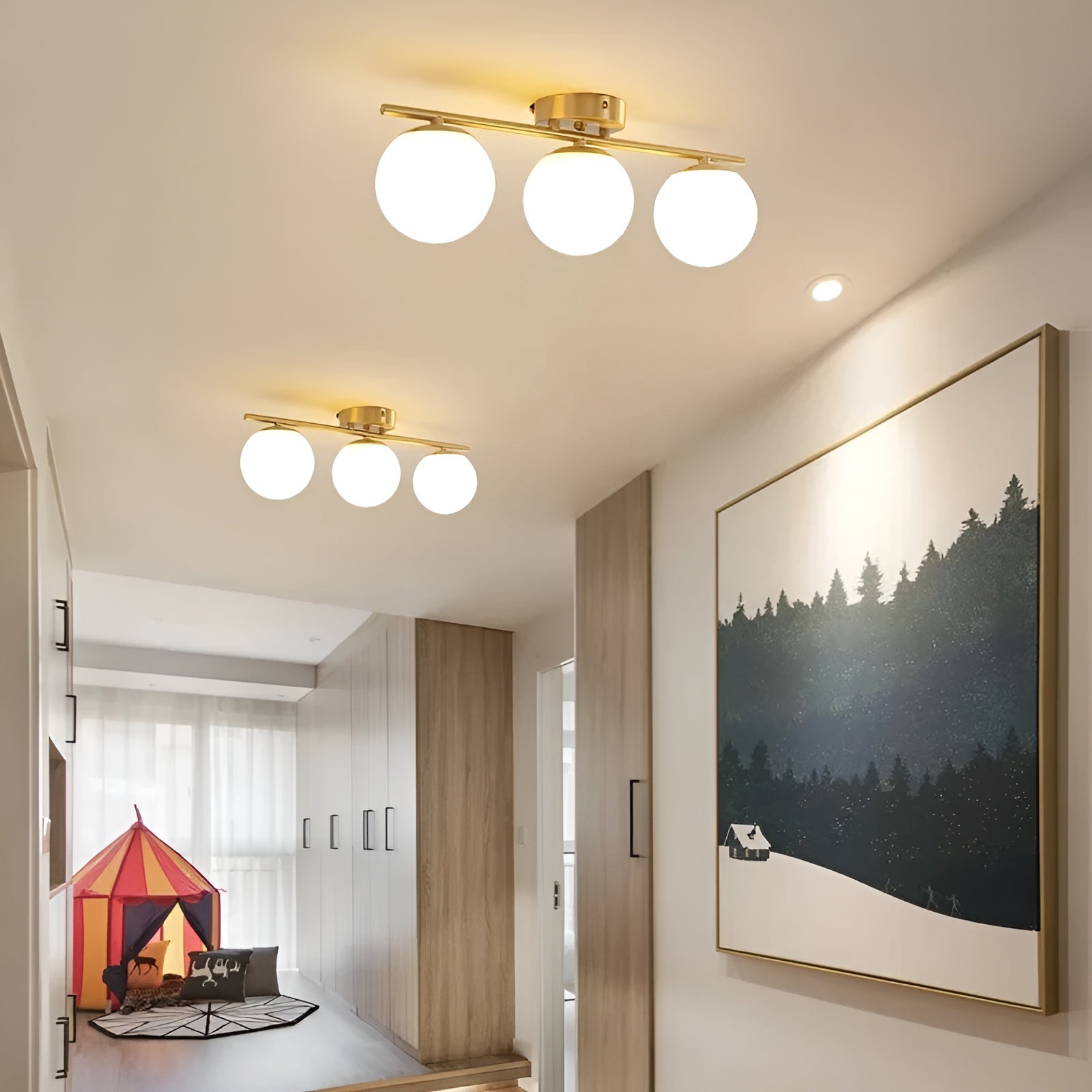 LED-taklampa i glas – Nordisk design | För vardagsrum &amp; sovrum