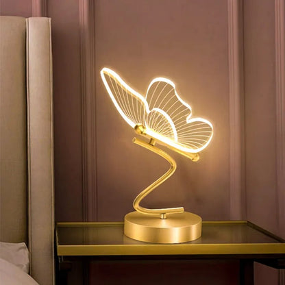 LichtVlinder - Lyxig Fjäril Bordslampa med LED Belysning