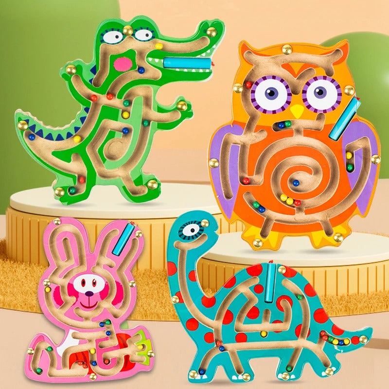 AnimalMaze - Montessori Magnetisk Labyrintleksak