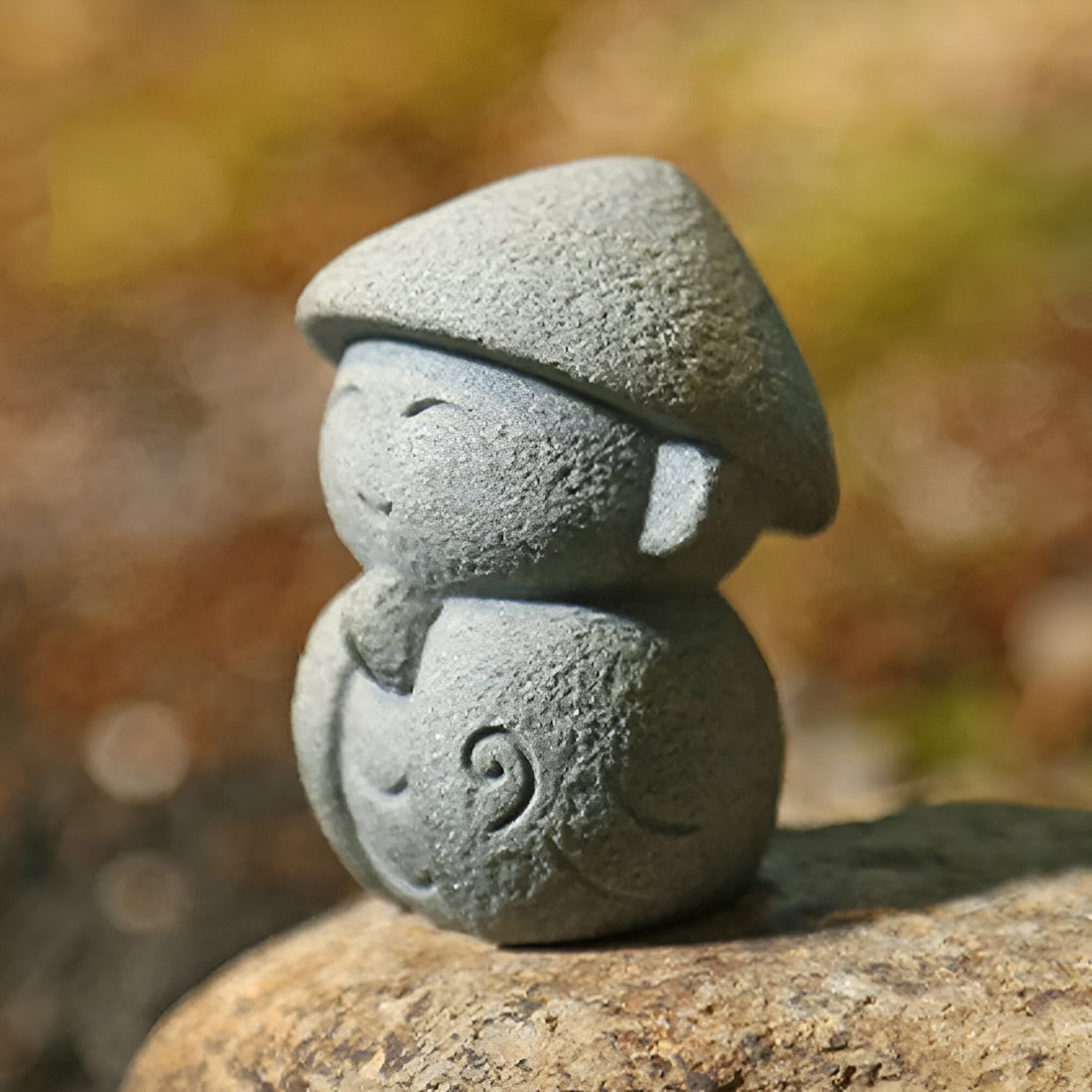 SatoriStone Dekor - 2st Japansk Sten Buddha Dekoration