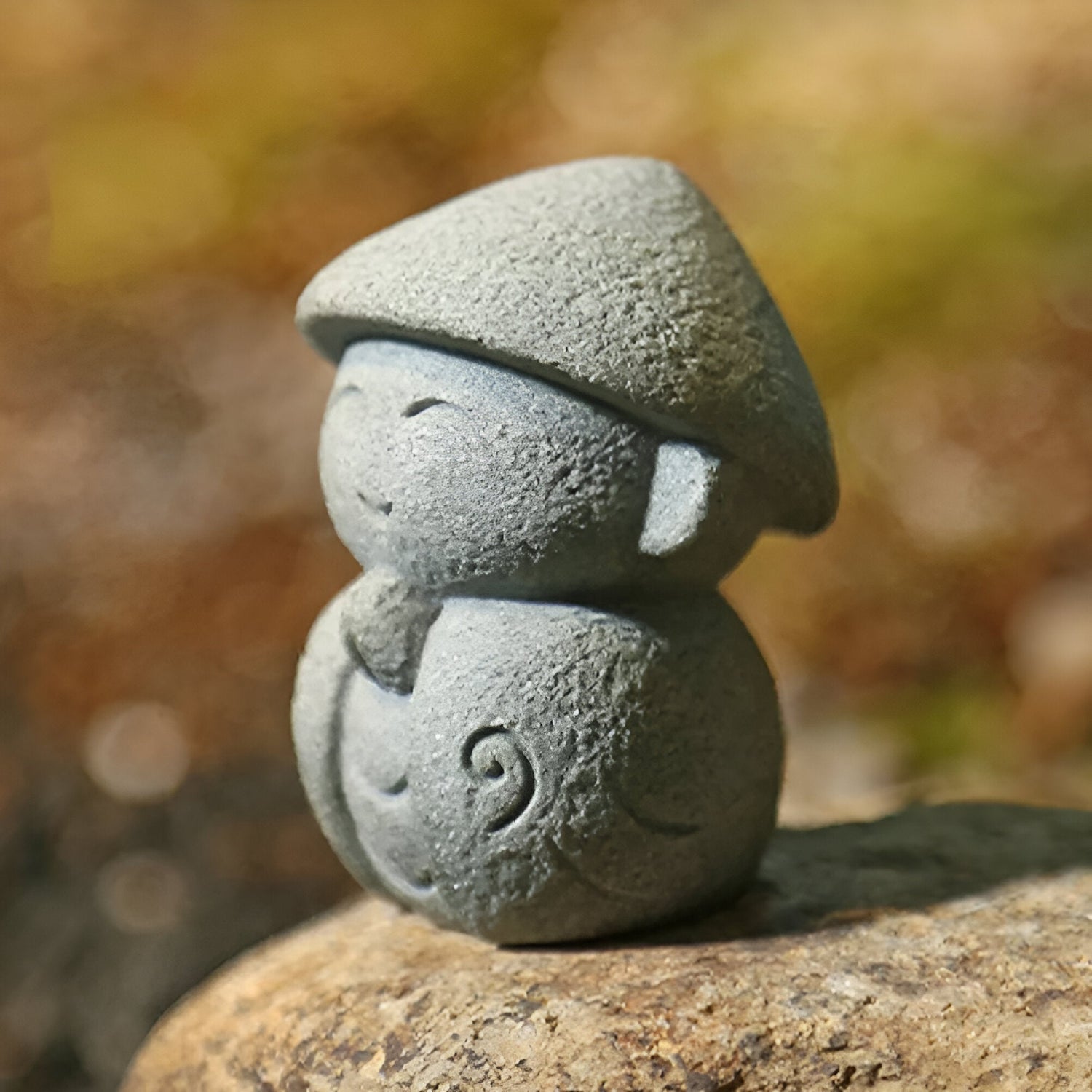 SatoriStone Dekor - 2st Japansk Sten Buddha Dekoration