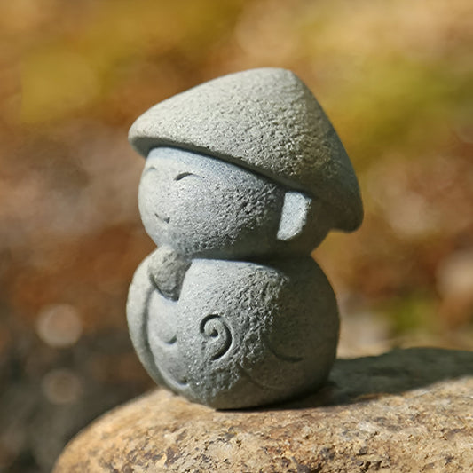 SatoriStone Dekor - 2st Japansk Sten Buddha Dekoration