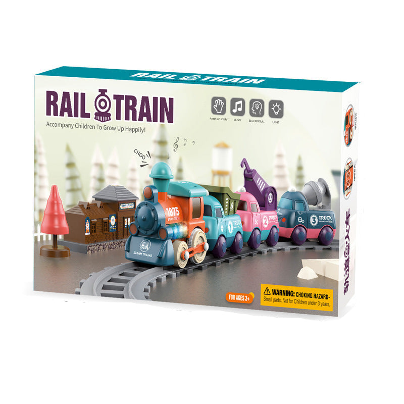 Musical train game with different carriages