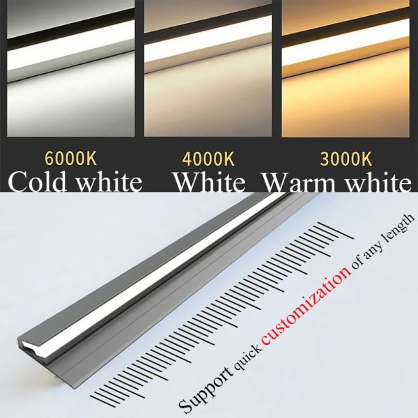 Luxora 45 Grad LED Under Cabinet Belysning Barer Osynliga Ultra Tunn Remmar