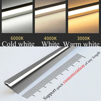 Luxora 45 Grad LED Under Cabinet Belysning Barer Osynliga Ultra Tunn Remmar