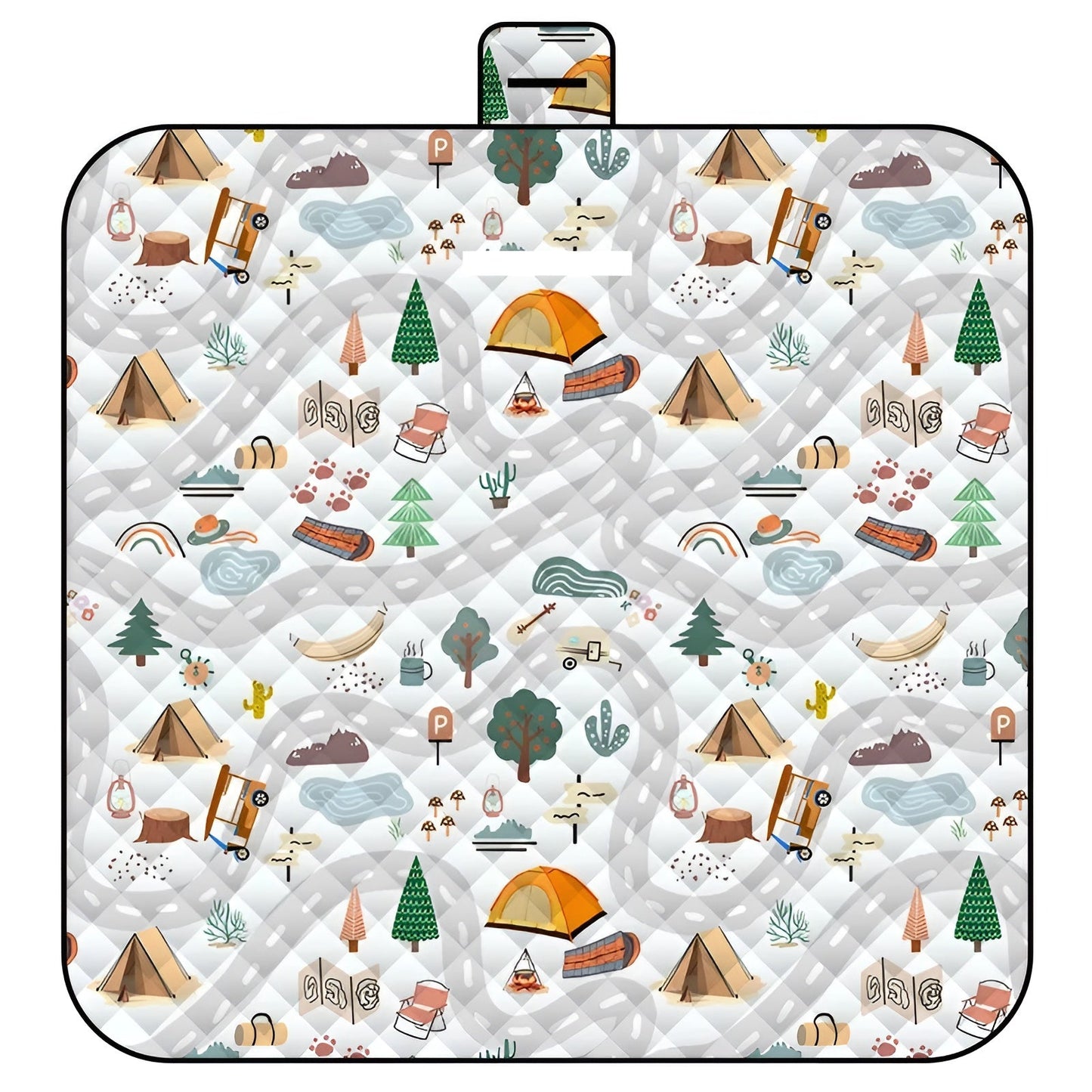 Carvallo Baby-lekmatta Wanderlino | Polstret & Vattentät | För Utomhus & Hemma | Inkl. Bärväska