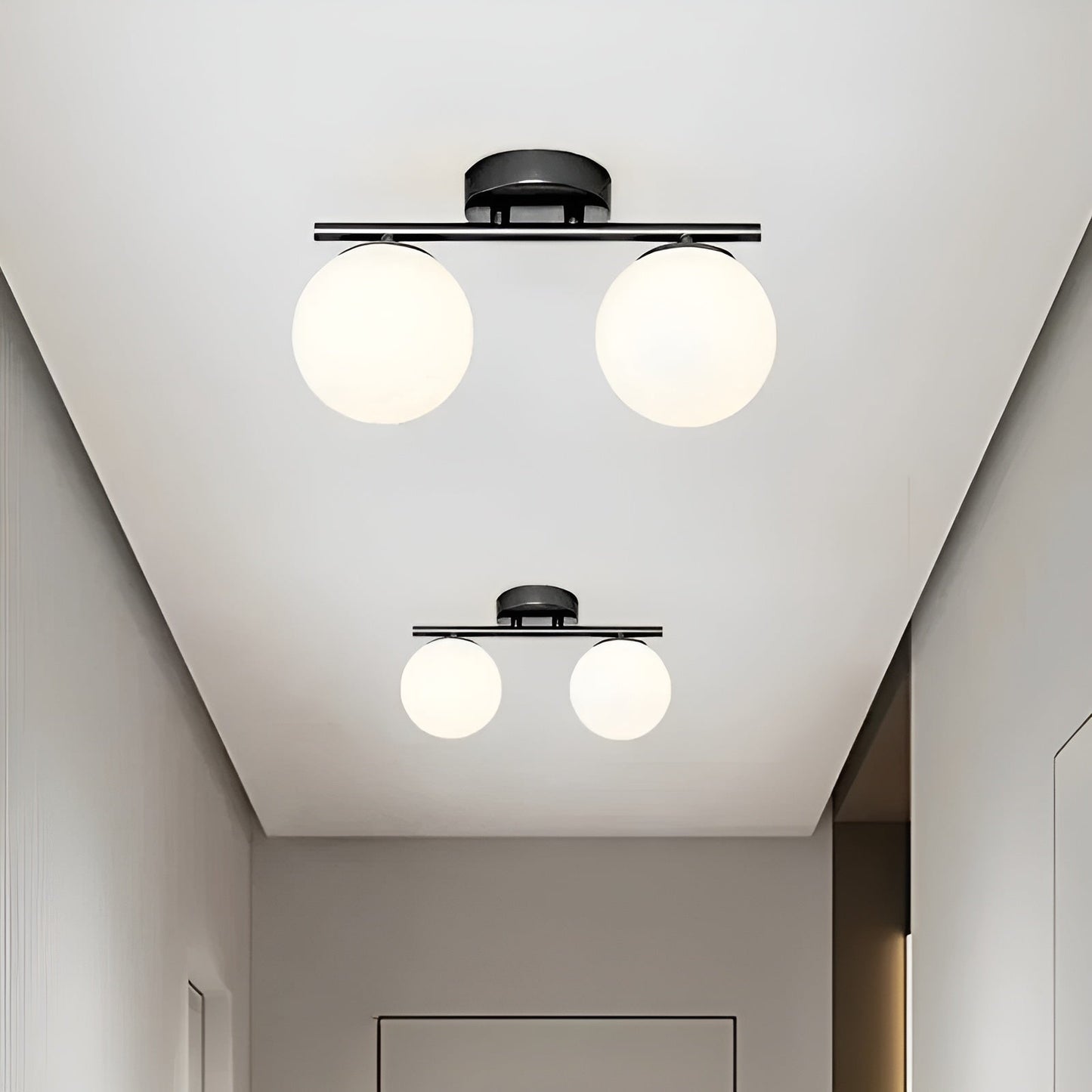 LED-taklampa i glas – Nordisk design | För vardagsrum & sovrum