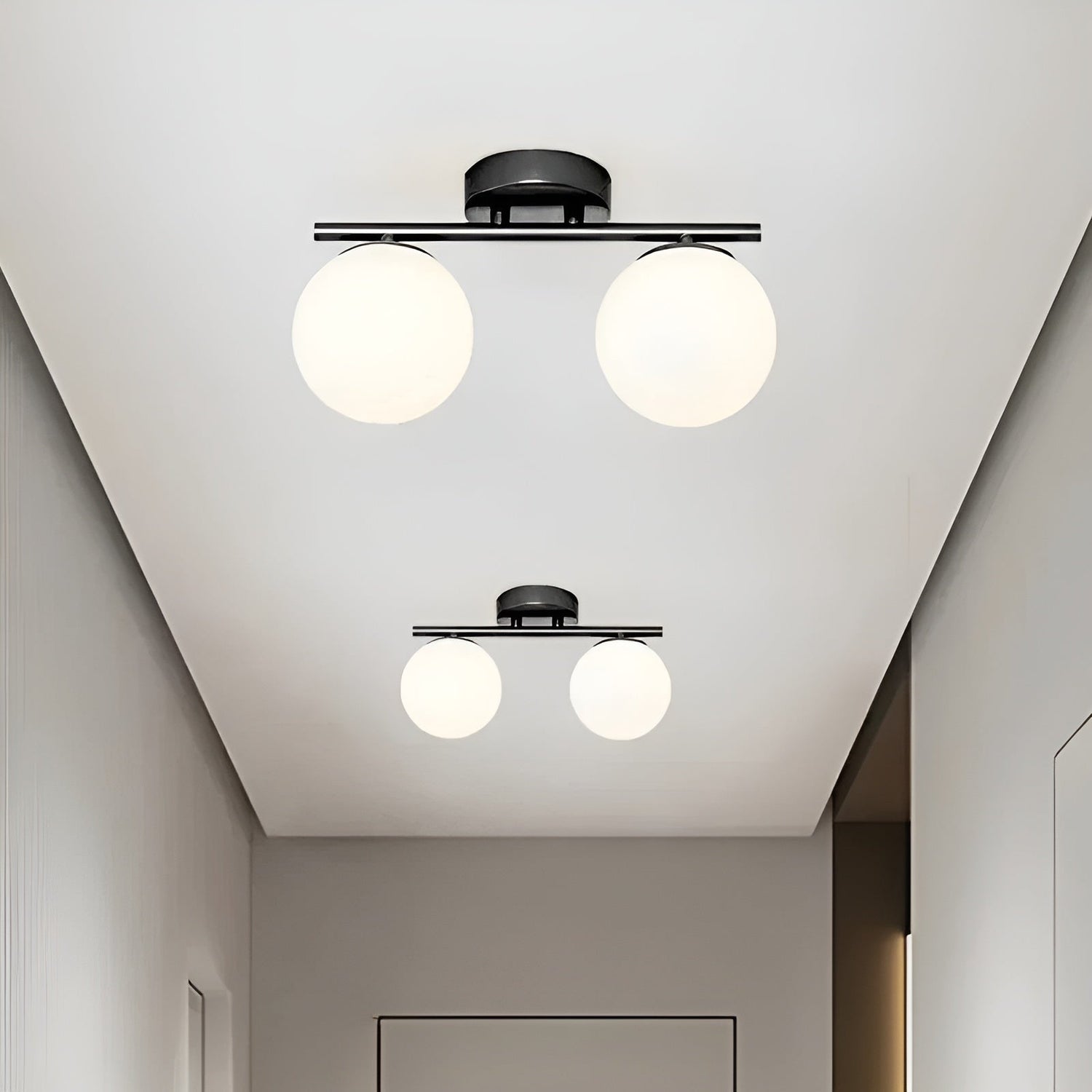 LED-taklampa i glas – Nordisk design | För vardagsrum &amp; sovrum