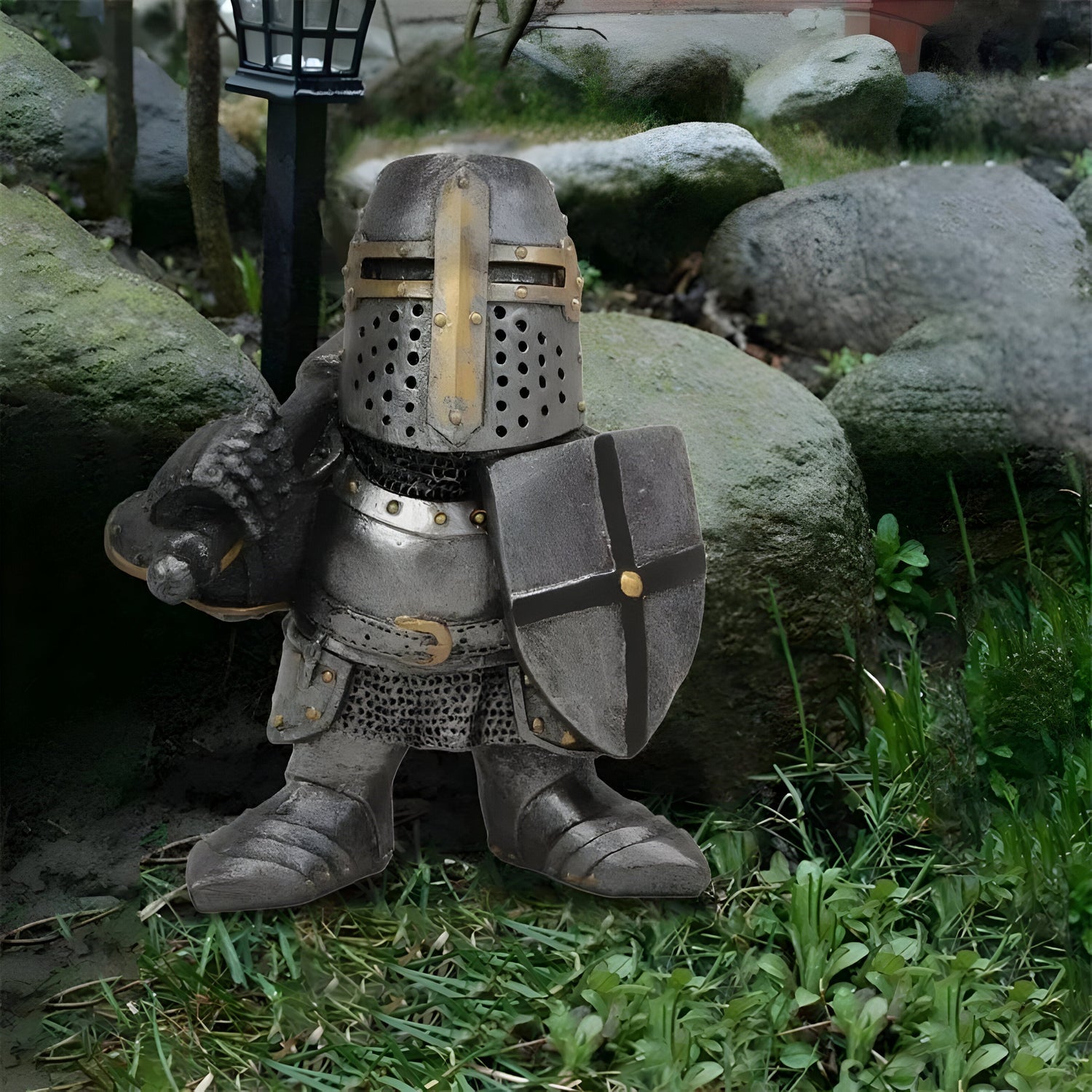 NobleKnight Staty - Miniatyr Riddare Trädgårdsstaty