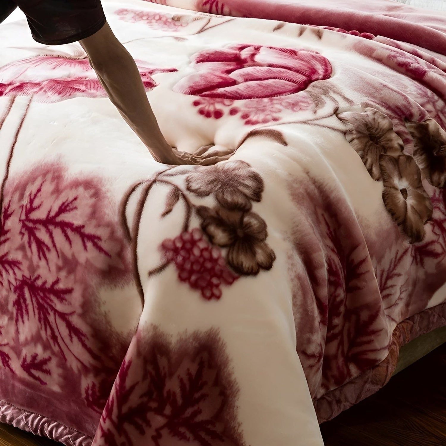 PlushDream Filt - Mjuk Fuskpäls Mikrofiber Dubbel Lager Plyschfilt