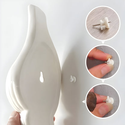 PearlShell Vas - Modern Vit Keramisk Snäcka Blomvas