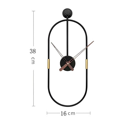 IronArt Klocka - Minimalistisk Konstväggklocka i Metall
