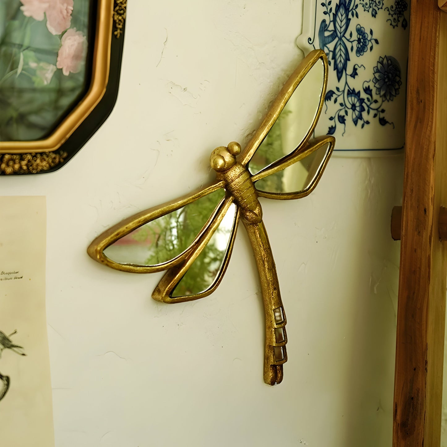 GildedWings Spegel – Dekorativ Vintage Skogsspegel