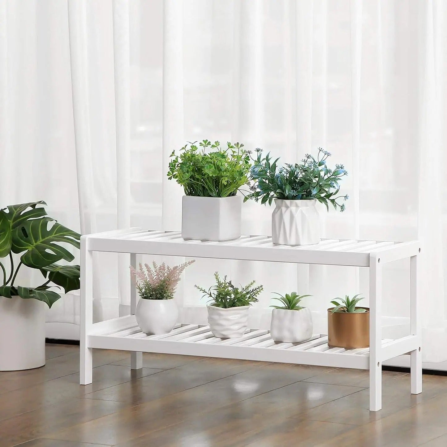 BambooHaven Rack – 2-stegs bambuställ för skor