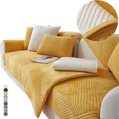 SofaGuard Deluxe – Modern Rutschfri Sammetsoffenduk för Vardagsrummet