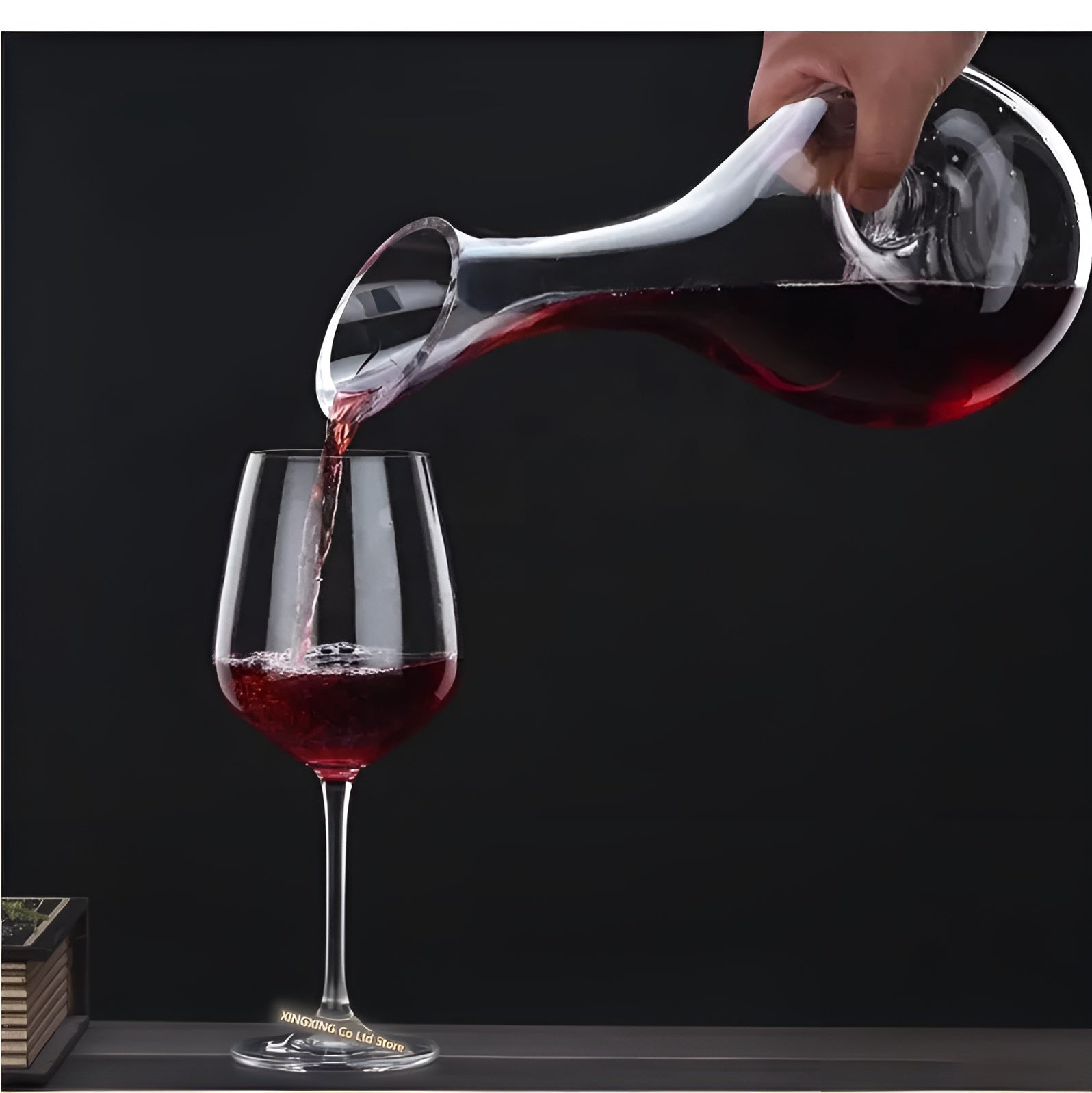 Kristall vinluftare i snäckform – Blyfri för vin eller konjak | Dekorativ för hemmet &amp; bar