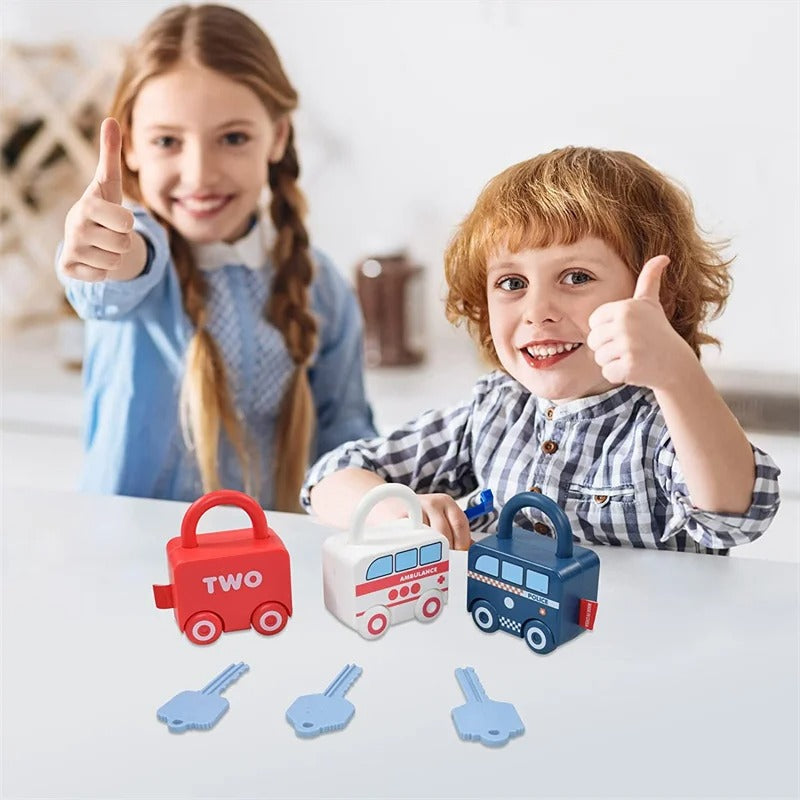 InteractiveLocks - Montessori Lärande Leksak med Interaktiva Lås