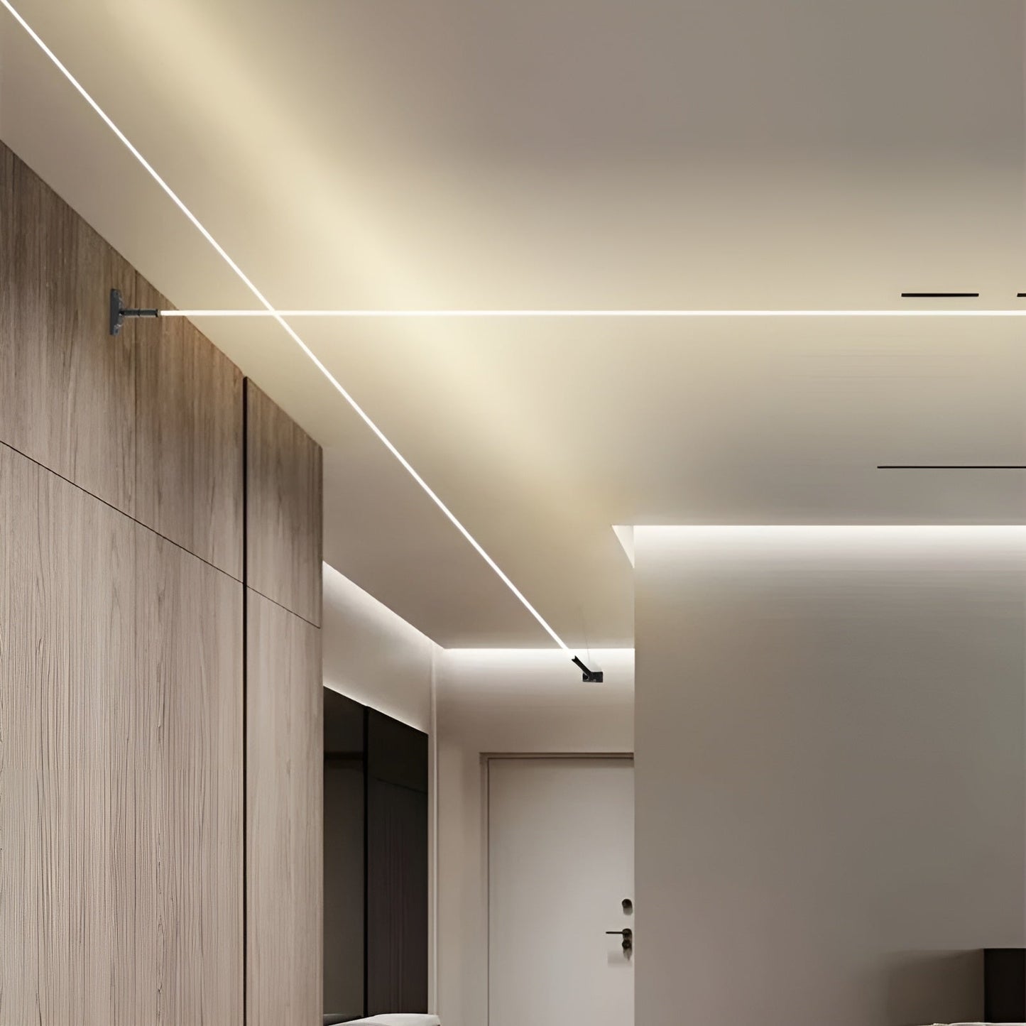 LED-vägglampa i linjärt design – Slank design i stål | För vardagsrum och sovrum