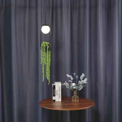 BotanicAura Light – Nordisk LED-hängande lampa med blomkruka