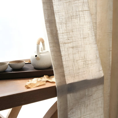 HikariVeil Gardiner - Japansk Stil Halvgenomskinliga Integritetsgardiner