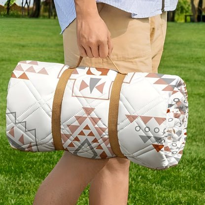 Picknickfilt med rutigt mönster – Vattentålig &amp; Fällbar | Idealisk för Park, Strand &amp; Camping