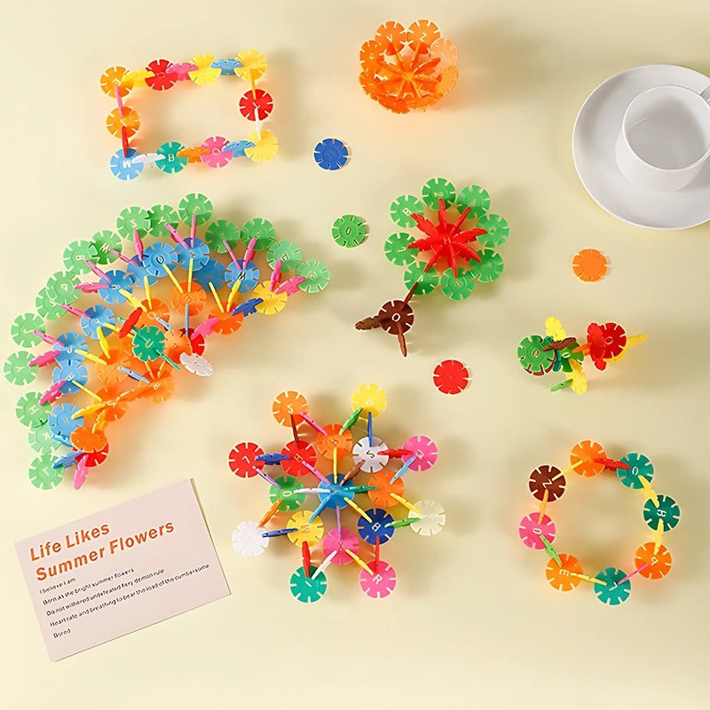 Flakes-formade Montessori Bygg Block