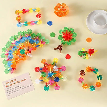 Flakes-formade Montessori Bygg Block