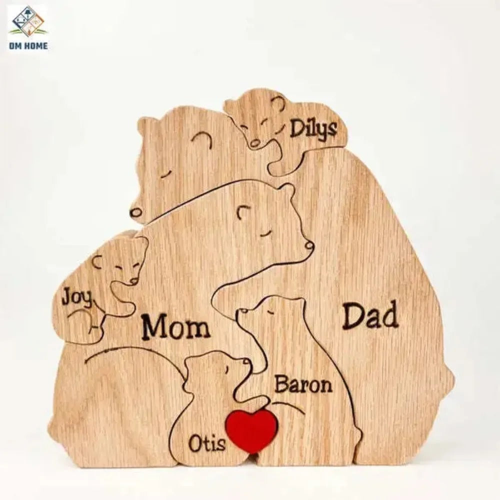 Personliggjord Björnfamilj