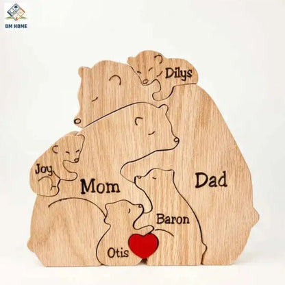 Personliggjord Björnfamilj