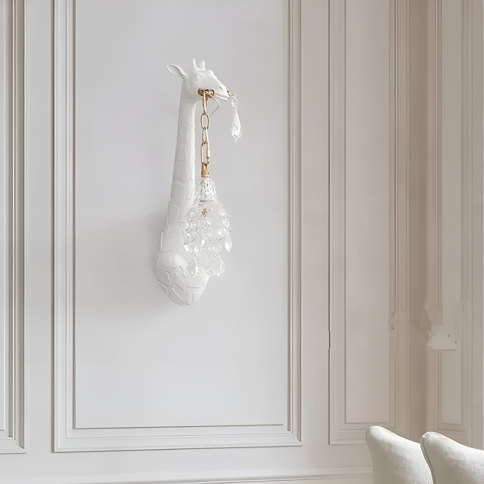 Carvallo - Giraffformat LED-vägglampa med mjukt, varmt ljus för unik inredning