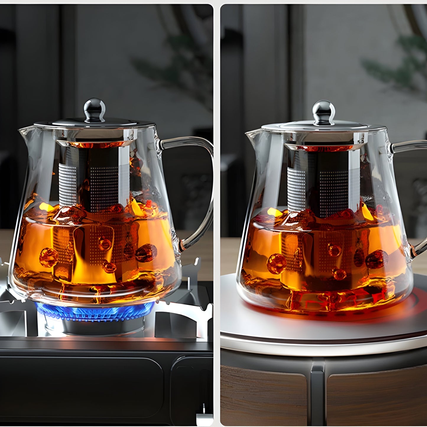 CrystalBrew Cup - Värmebeständigt glas med rostfritt stålnät