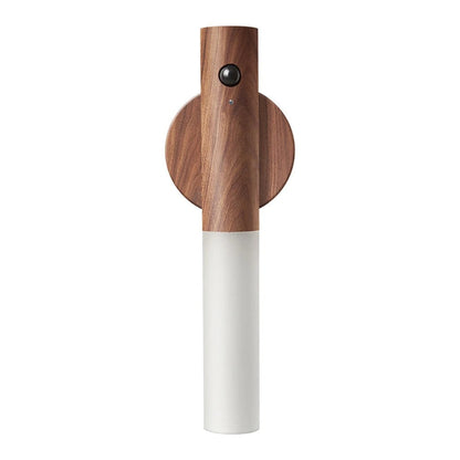 Vägglampa Trä Uppladdningsbar Rörelsesensor Lampa