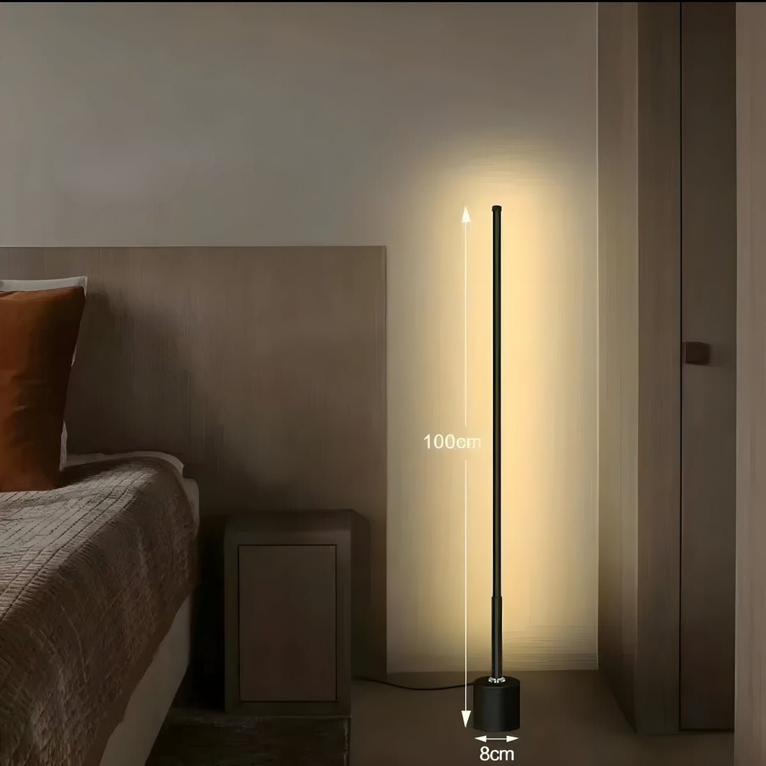 LED-hörnlampa med fjärrkontroll – Dimbar stämningsbelysning för bostads- och sovrum