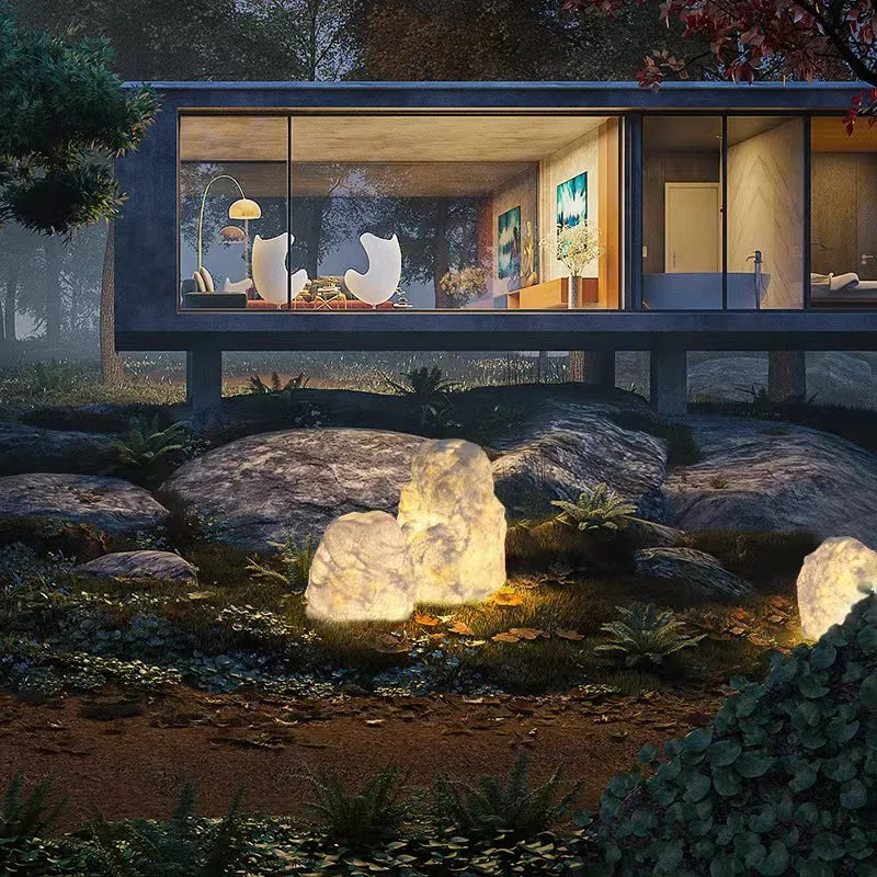 Trädgårdssten Utomhuslampa