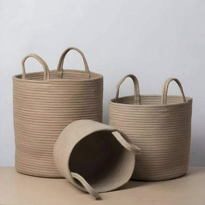 HearthWeave Korg - Fällbar, Handflätad Rep Korg